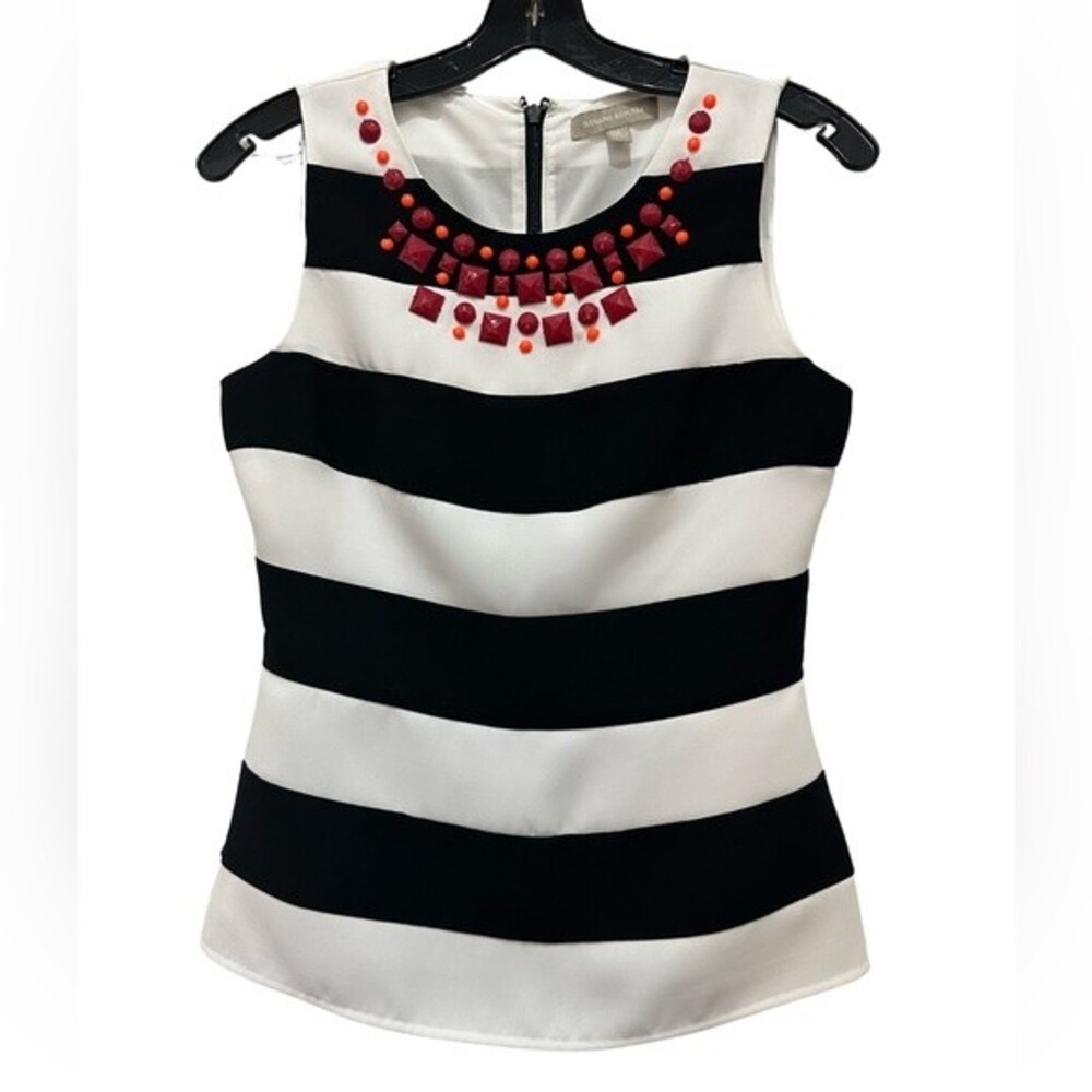Banana Republic Beaded Stripe Top Size 0